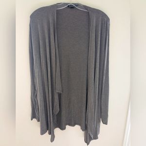 Long Basic Grey Open Cardigan Duster Size XL